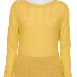 Croft & Barrow Pointelle Tunic Sweater Yellow XL